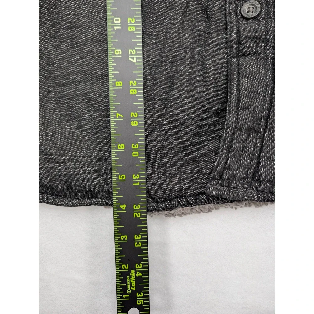 Wrangler Mens Sherpa Lined Flannel Jacket Dark‎ Gray Size 2XL